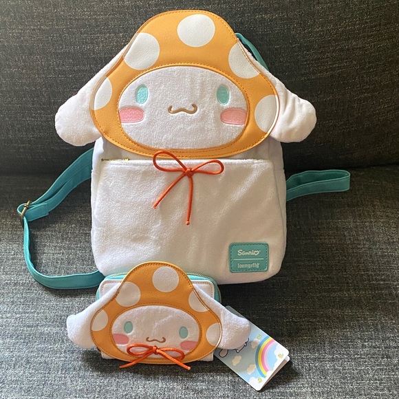 Loungefly Handbags - Loungefly Sanrio Cinnamoroll Mushroom Backpack +Wallet